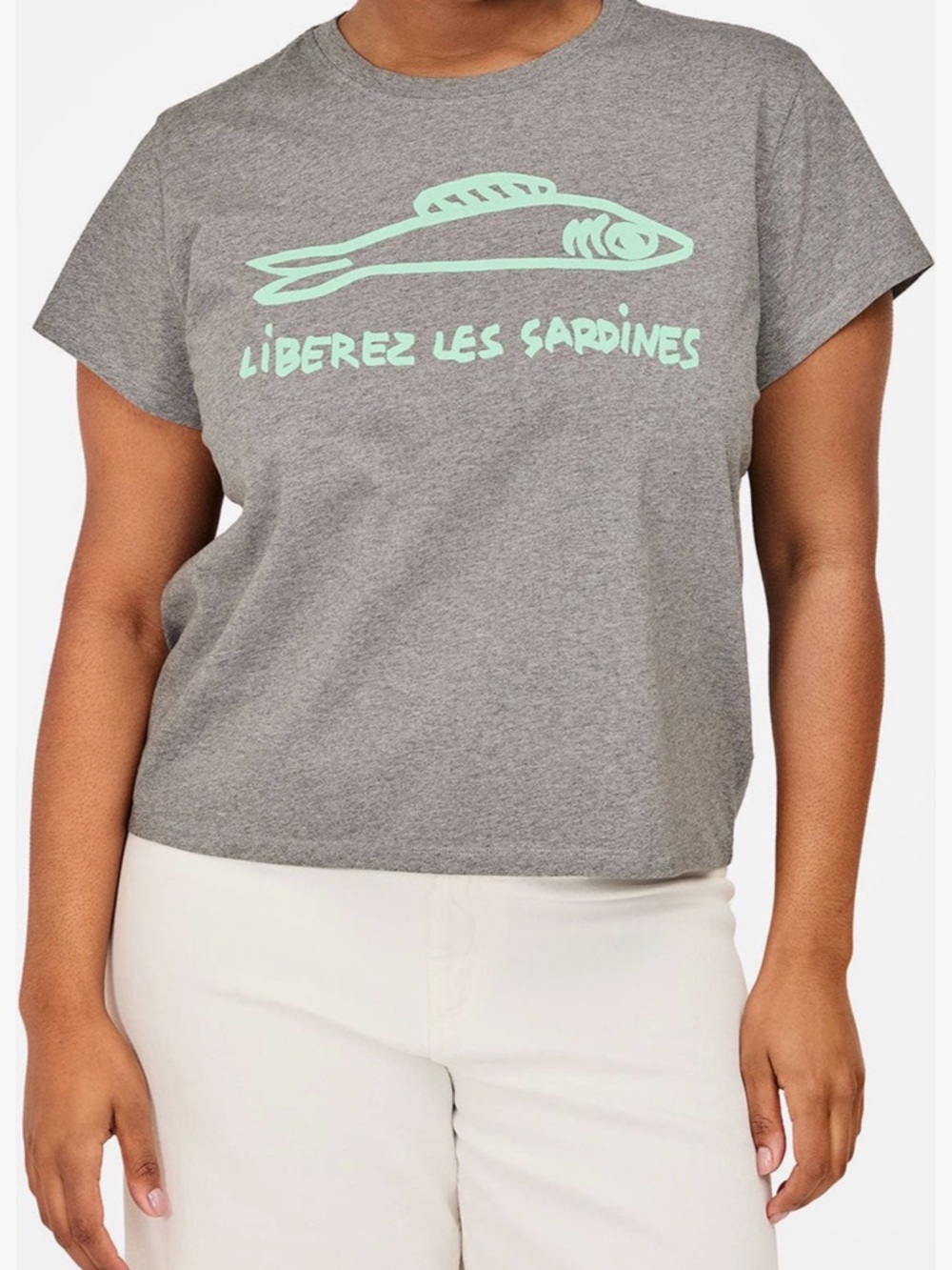 Clare V Liberez Les Sardines tshirt NWT size M